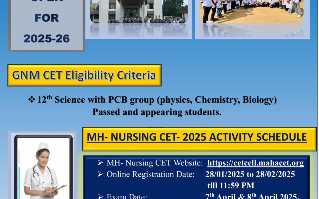 GNM Admission Open For 2025-26